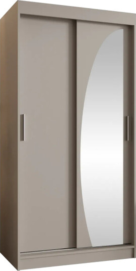 Amira Garderobeskap Med Speil 100x200 cm - Beige