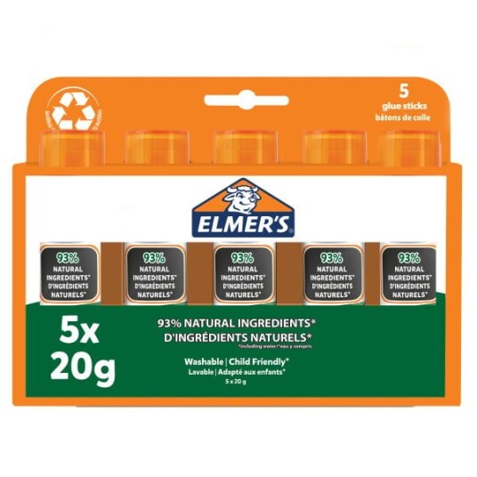 Elmer's Pure School Glue stick 20 gram 5 pack 2143888