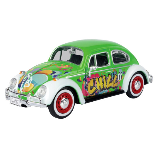 Motormax Lekebil 1:24 1966 Volkswagen Boble Graffiti Motormax Lekebil 1:24 1966 Volkswagen Boble Graffiti