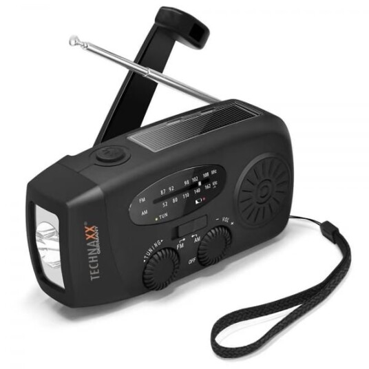 Technaxx TX-238 Bærbar Solcelle Radio med AM/FM Svart Technaxx TX-238 Bærbar Solcelle Radio med AM/FM Svart