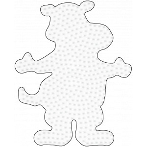 Hama Midi Perleplate Flodhest Hvit 12,5x15,5cm