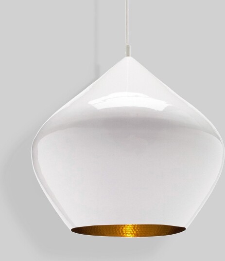 Pendellampe Tom Dixon Beat dimmbar Hvit Stue Messing Design 30 Hvit