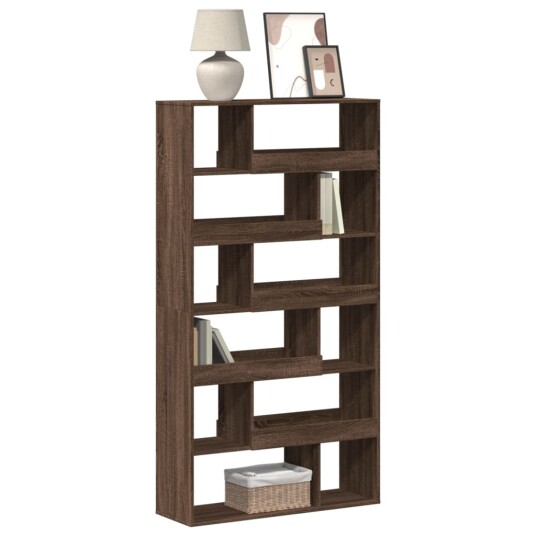 Bokhylle brun eik 100x33x187,5 cm konstruert tre