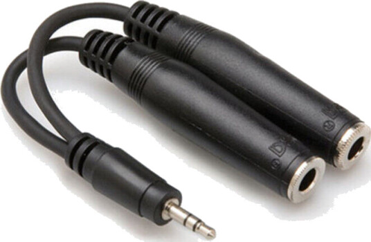 Hosa YMP-233 Y Kabel 35 mm TRS til Dueal 1/4-TRSF Hosa YMP-233 Y Kabel 35 mm TRS til Dueal 1/4-TRSF