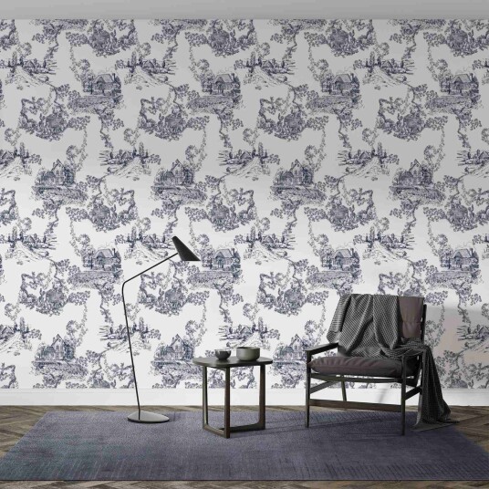 Tapet Pittoresk Landskap Design Tapet Pittoresk Landskap Design