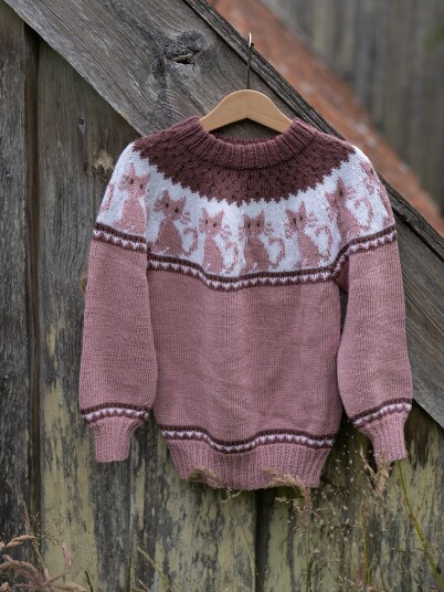 Viking Garn 2323 4 Katte Genser Pudderrosa