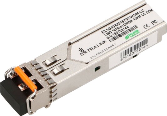 Extralink EX.13629 SFP-modul Fiberoptisk 1.25Gbps 1570nm 40km CWDM