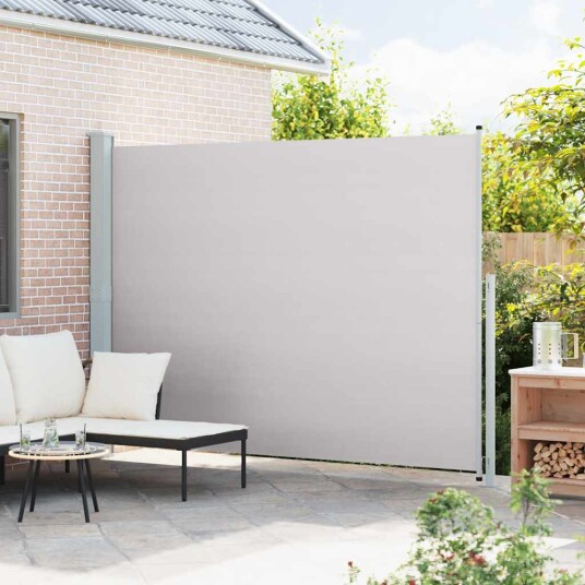 vidaXL Uttrekkbar sidemarkise 220x300 cm grå