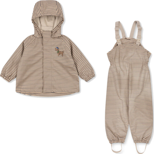 Konges Sløjd Regnsett Rainy Palme Stripe La Mer
