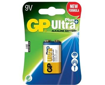 GP Ultra Plus Alkaline 9V batteri, 1604AUP/6LF22, 1-pack