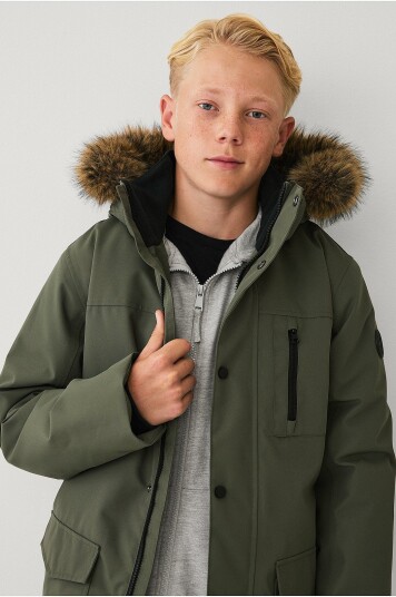 Ellos Collection Vannavvisende polstret parkas Grønn