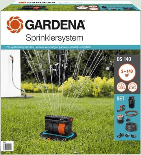 Gardena Svingbar popup-sprinkler OS 140 Komplett sett Gardena Svingbar popup-sprinkler OS 140 Komplett sett