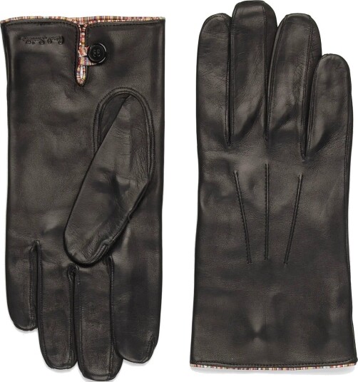 PS Paul Smith Men Glove Striped Piping - BLACK - M