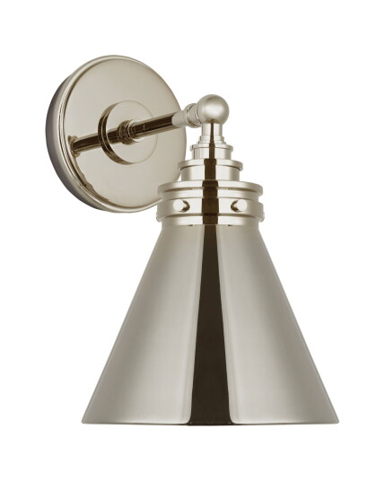 Visual Comfort Parkington Small Single Wall Light Nickel