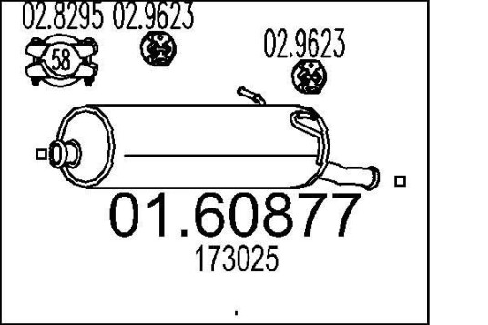Bakre eksospotte MTS 01.60877