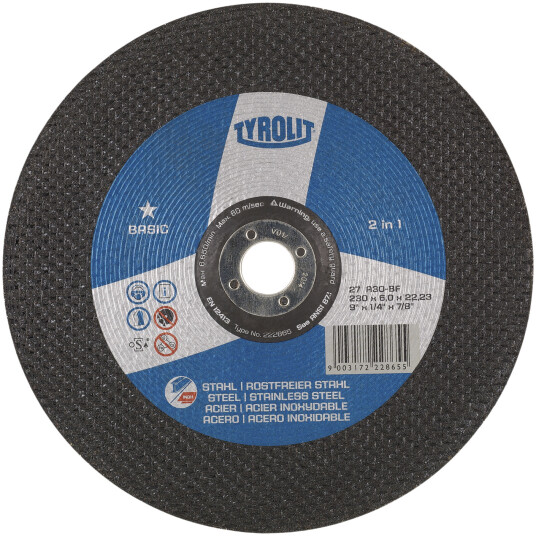 Skrubbskive Basic 27C ø230Ã8 A30Q-BF
