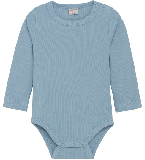 CeLaVi Body I/e Rib Dusty Blue 50 Langermet Body Blå