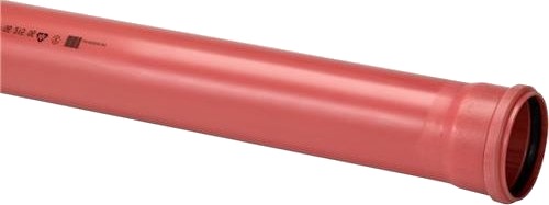 Uponor 110 X 1000 Mm Pvc-Kloakrør M/Muffe Klasse S Sn8 En 1401