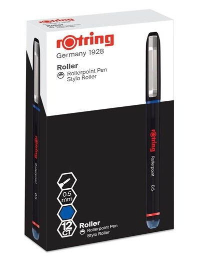 Rotring rOtring Rollerball Pen Needle Point .5 mm Rollerpoint for Precise Writing Blå Ink 12 Count Rotring rOtring Rollerball Pen Needle Point .5 mm Rollerpoint for Precise Writing Blå Ink 12 Count