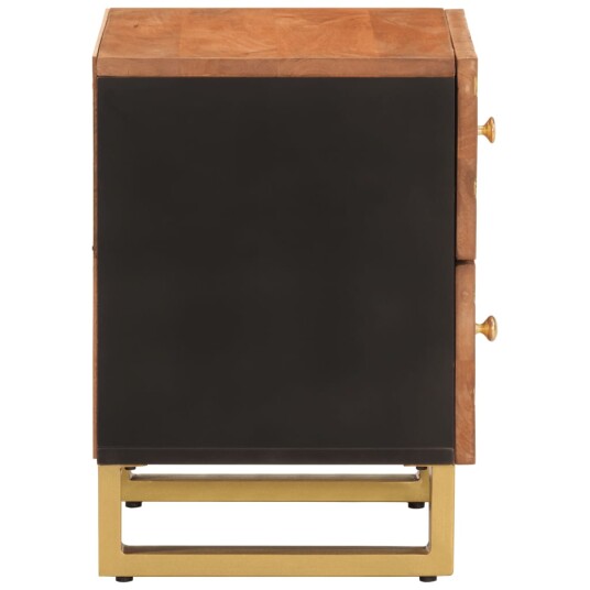 Nattbord brun og svart heltre mango 8720845421991