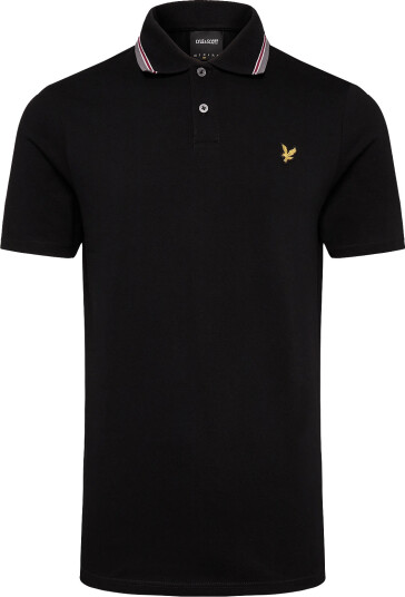 Lyle & Scott Tipped Track Polo Shirt Black M