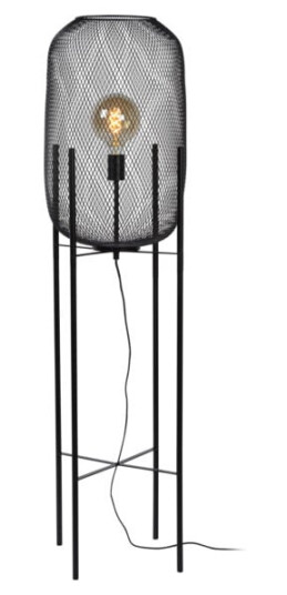 Lucide Mesh Gulvlampe 135cm E27 Sort - 92053 Lucide Mesh Gulvlampe 135cm E27 Sort - 92053