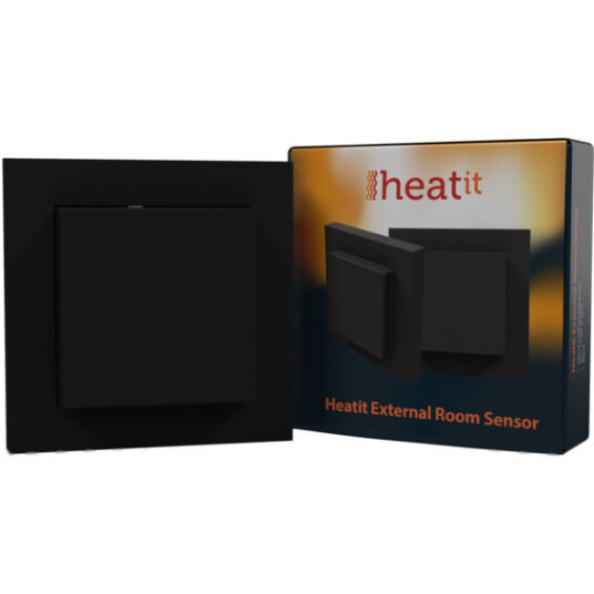 Heatit - Ekstern Romsensor - Sort - 5430133 Heatit - Ekstern Romsensor - Sort - 5430133