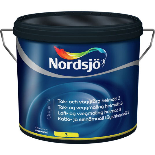 NORDSJØ ORIGINAL TAK- OG VEGGMALING HELMATT BW 2.5L