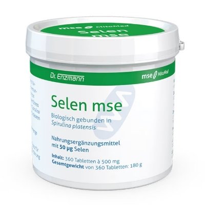 Selen mse 50µg bundet til Spirulina 360 tabletter Selen mse 50µg bundet til Spirulina 360 tabletter