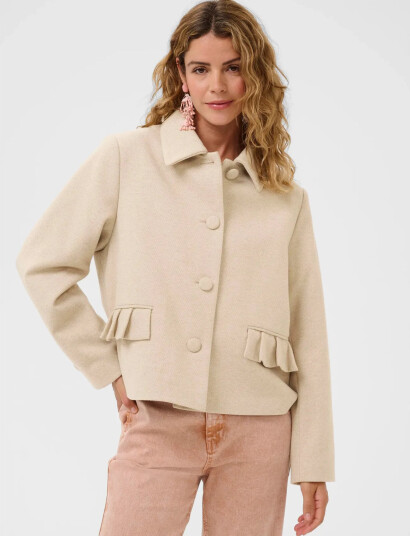 Cream Crcessie Short Coat Cream 40 Cream Crcessie Short Coat Cream 40