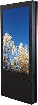 HI-ND stand - totem - for digital signage LED panel - dual sided - black - Max - recommended for 65"