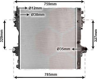 VAN WEZEL 53012707 Radiator motorkjøling