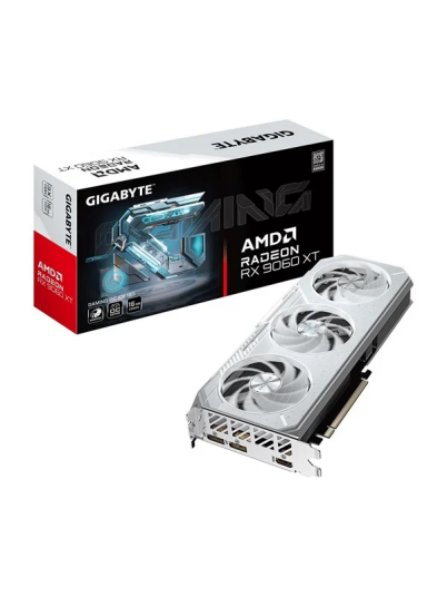GIGABYTE Radeon RX 9060 XT Gaming OC ICE 16GB GDDR6 Grafikkort