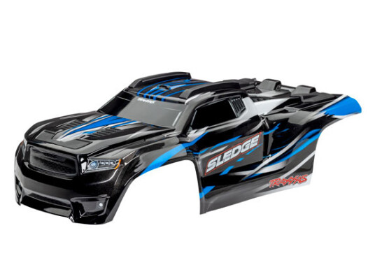 Traxxas 9511A Body Sledge Blue Complete w/ Supports & Mounts
