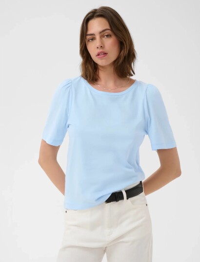 InWear Pfiaiw Gathering Tshirt - Blue - S InWear Pfiaiw Gathering Tshirt - Blue - S