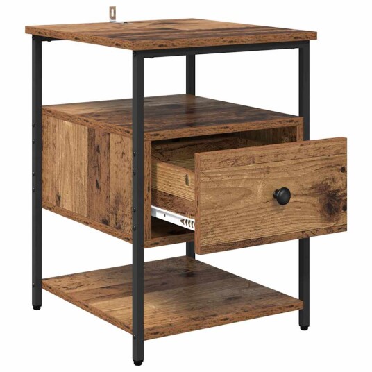 Nattbordskap Gammelt tre 40 x 42 x 56 cm Konstruert tre