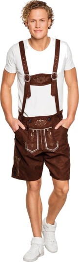 Brun Oktoberfest Semsket Lederhosen
