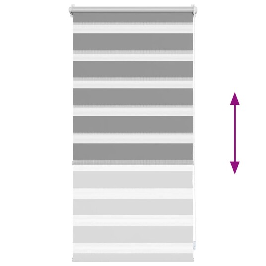 vidaXL Zebra Rullegardin 40 x 100 cm Grå