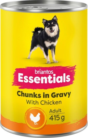 Briantos Våtfôr Essentials Chunks In Gravy Kylling 12 X 415 G