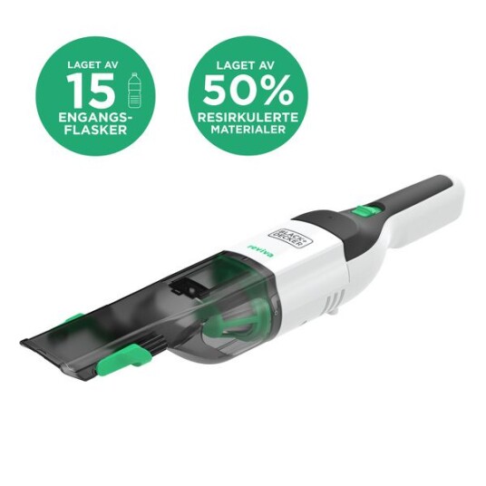 Black & Decker Reviva Håndholdt Støvsuger 7,2V Uten Pose Sort