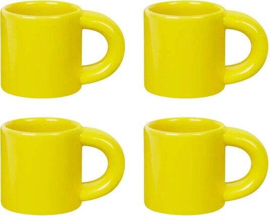 Hem Bronto espressokopp 10 cl 4-pakning Yellow