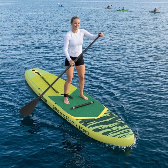 SUP-brett med sete 2-i-1 POSEIDON 305 x 76 x 15 cm Grønn for SUP-brett med sete 2-i-1 POSEIDON 305 x 76 x 15 cm Grønn for
