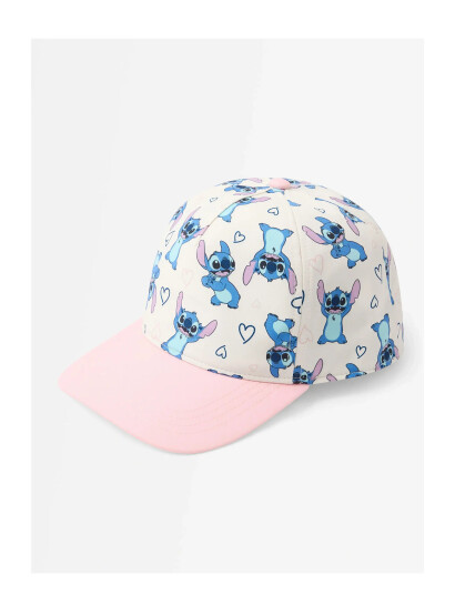 Lindex Cap W Peak Stitch Pink 2 4