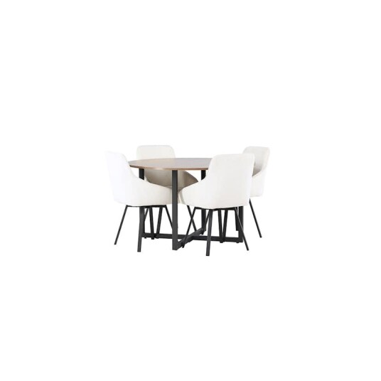 Venture Home Spisegruppe Venture Home Durango Ø120 cm med 4 stk Rosie Stoler GR23930