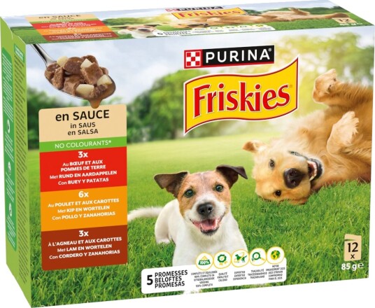 Friskies Våtfôr Adult I Saus Med Storfekjøtt Og Kylling Lam 36 X 85 G
