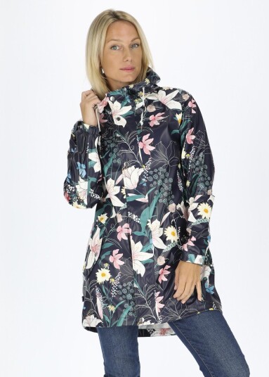 Swedemount Skaftö Coat W Navy Flower 34 Regnjakker Swedemount Skaftö Coat W Navy Flower 34 Regnjakker