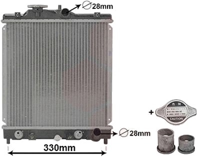 VAN WEZEL 25002069 Radiator motorkjøling