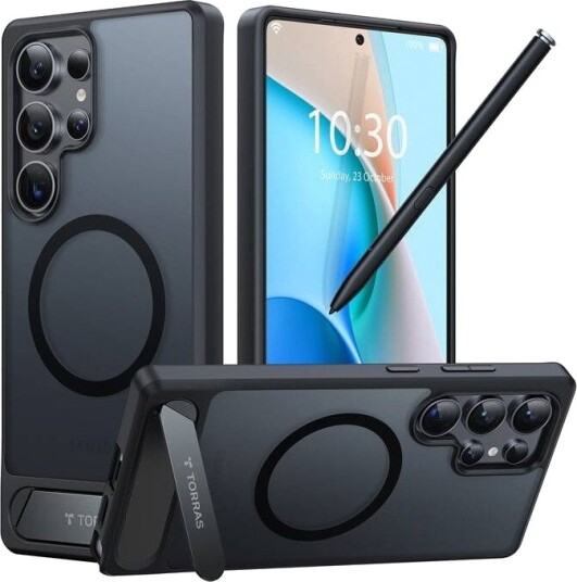 Torras Pstand Deksel for Samsung Galaxy S25 Ultra Svart