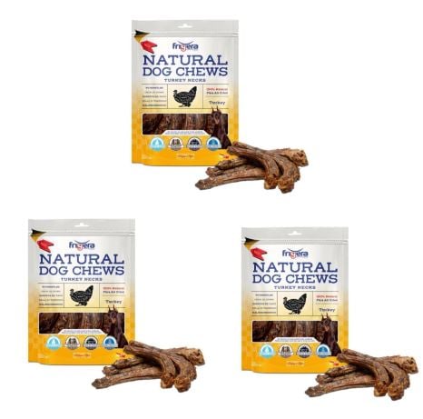 Frigera 3 X Natural Dog Chews Turkey Necks 250Gr