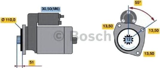 BOSCH 0 986 021 490 Starter